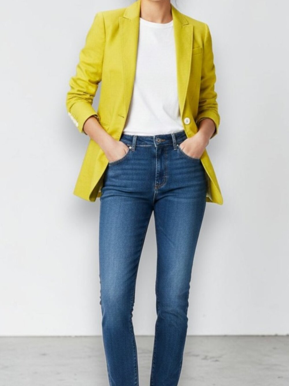 J. Crew chartreuse blazer, size small